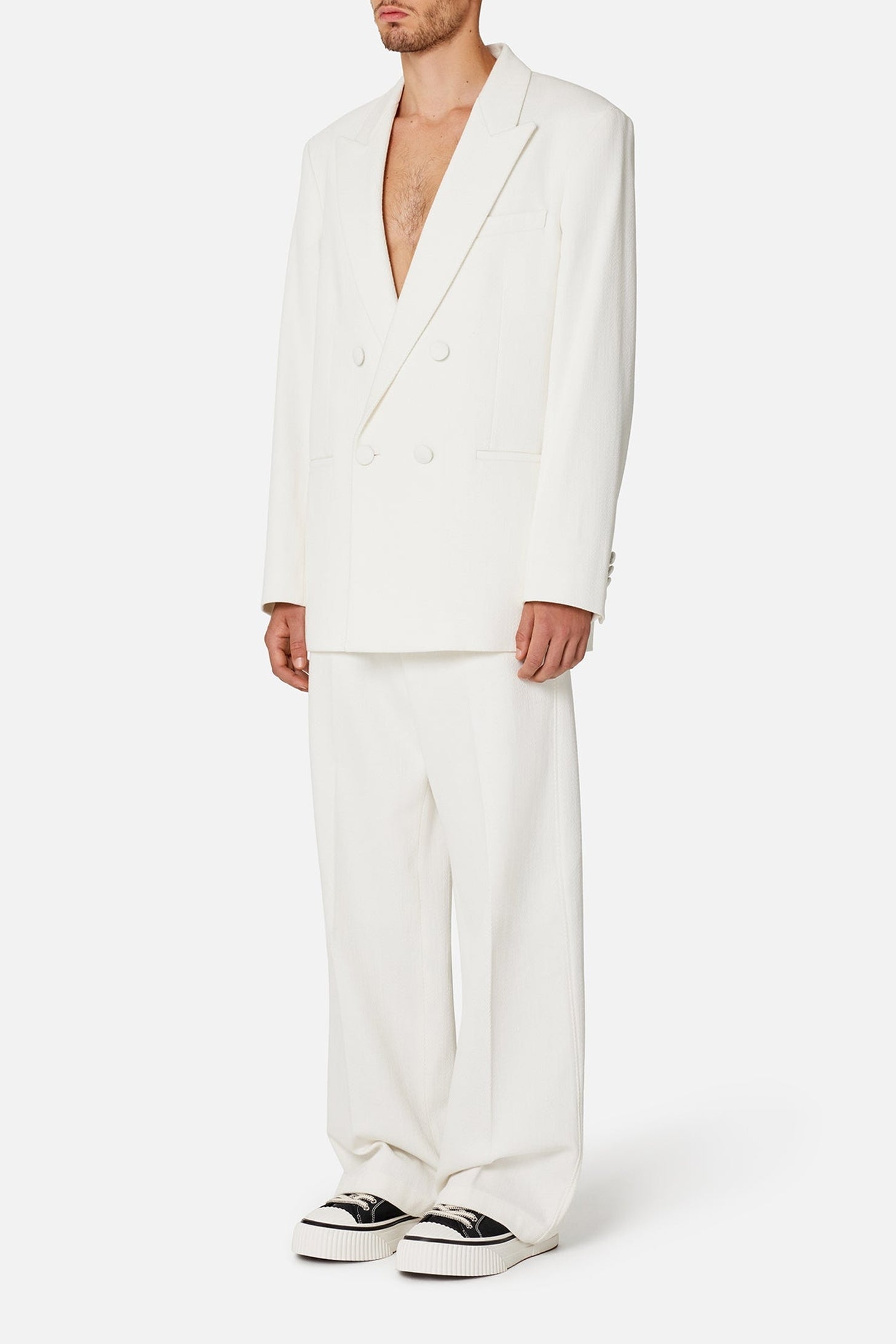 Blazer oversize croisé - Natural White