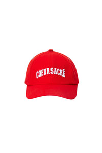Casquette Cœur Sacré avec broderie - Scarlet Red & White