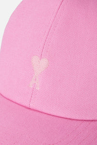 Ami de Cœur cap with tone-on-tone embroidery - Candy Pink
