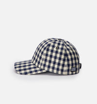 Casquette à motif vichy - Nautic Blue & Natural White
