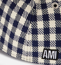 Casquette à motif vichy - Nautic Blue & Natural White