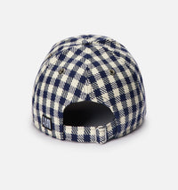 Casquette à motif vichy - Nautic Blue & Natural White