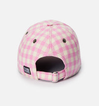 Casquette à motif vichy - Candy Pink & Natural White