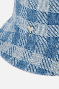 Bob Ami de Cœur à motif vichy en denim - Bleached Blue