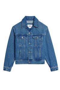 Veste délavée à poches en denim - Used Blue