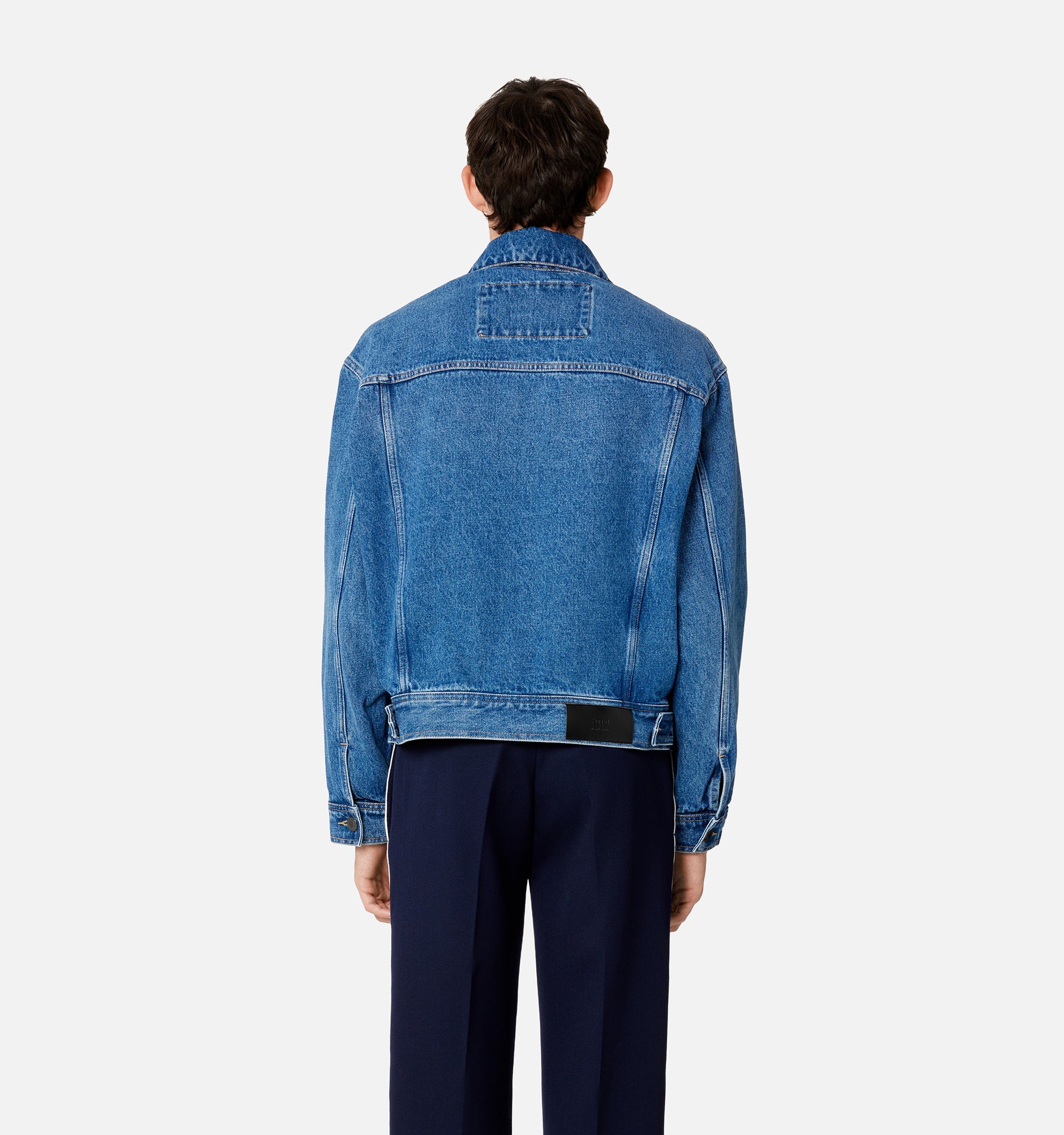 Veste délavée à poches en denim - Used Blue