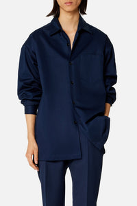 Surchemise Ami Paris oversize imprimée - Nautic Blue
