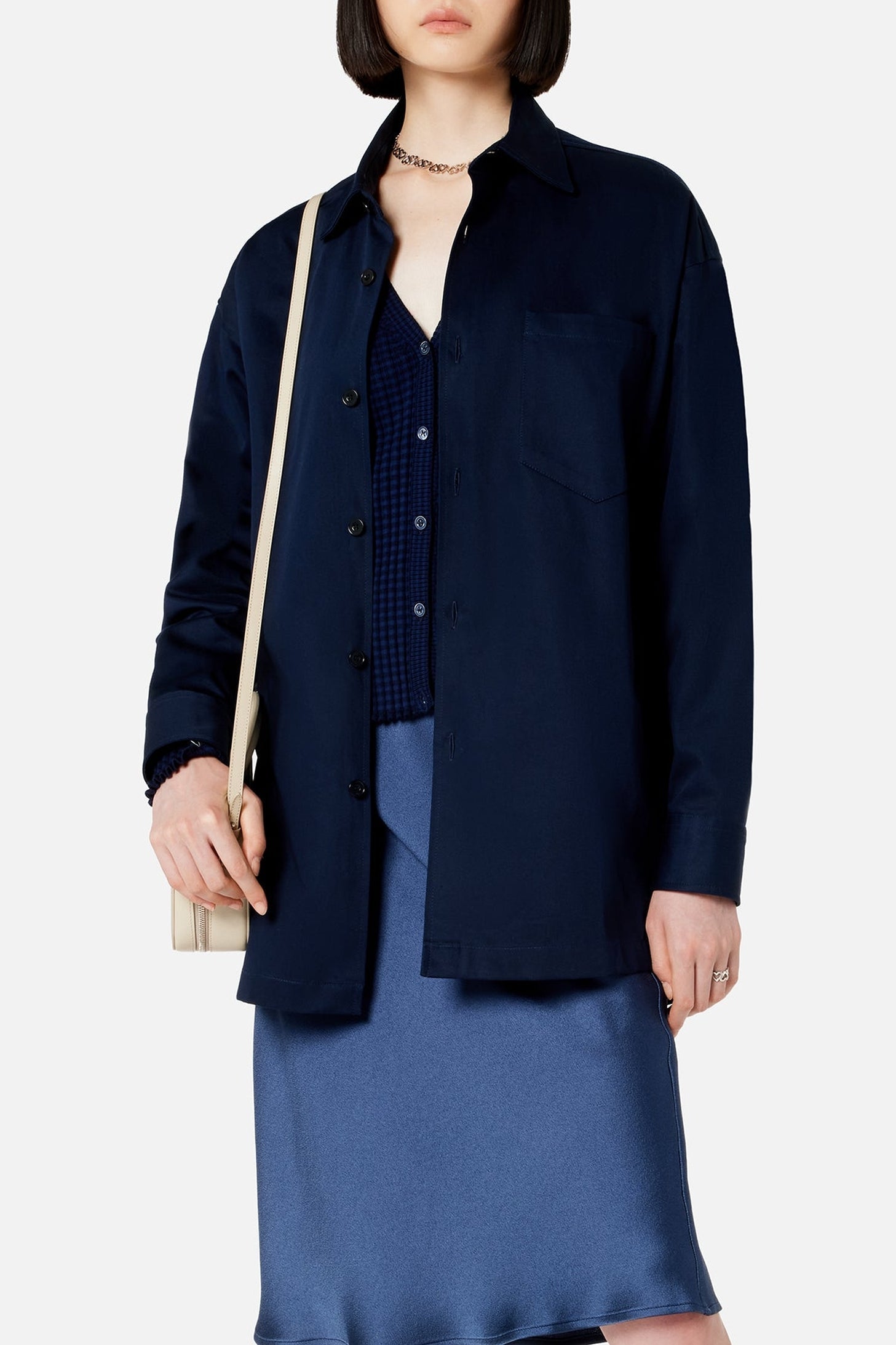 Surchemise Ami Paris oversize imprimée - Nautic Blue