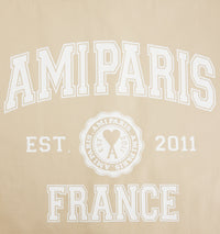 Surchemise Ami Paris oversize imprimée - Vanilla