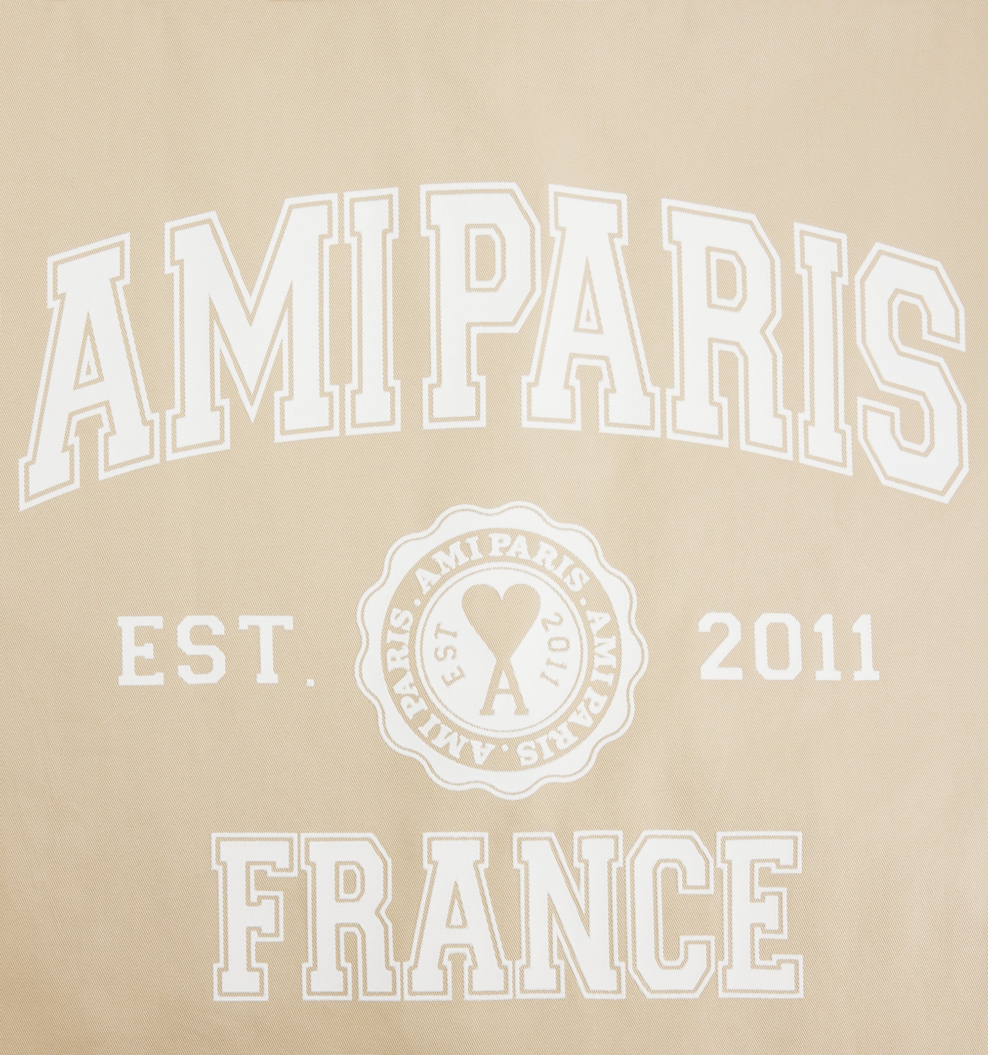 Surchemise Ami Paris oversize imprimée - Vanilla
