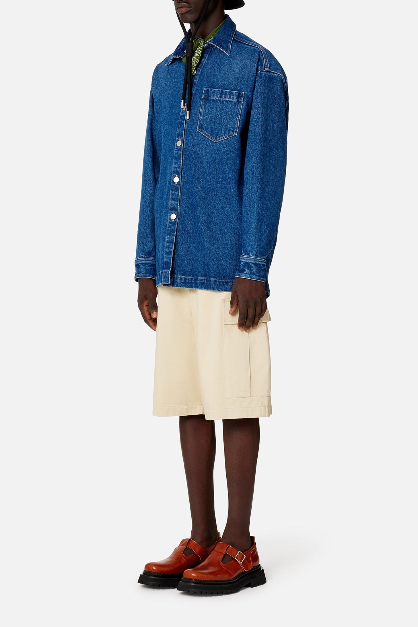 Surchemise Ami Paris oversize imprimée - Used Blue