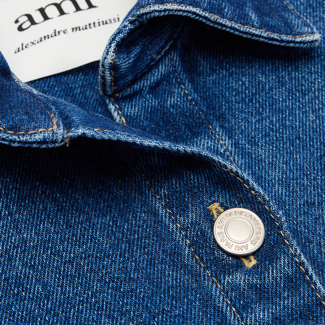Surchemise Ami Paris oversize imprimée - Used Blue