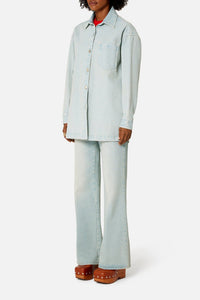 Surchemise Ami Paris oversize imprimée - Bleached Blue