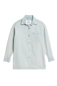 Surchemise Ami Paris oversize imprimée - Bleached Blue