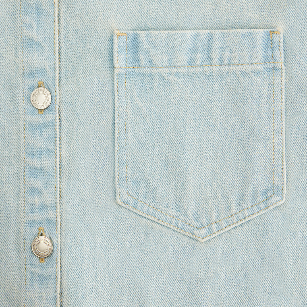 Surchemise Ami Paris oversize imprimée - Bleached Blue
