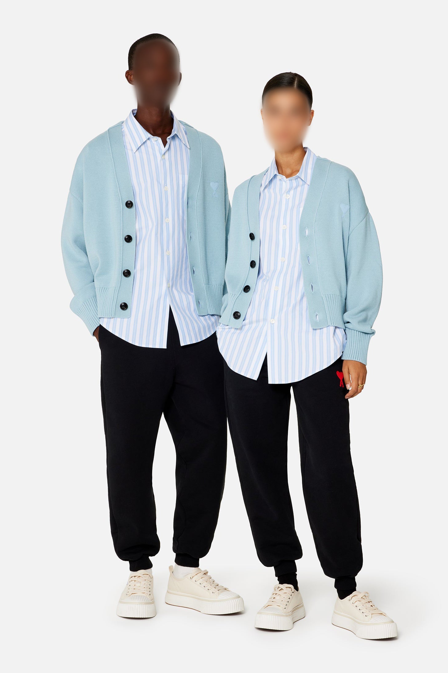 Cardigan Ami de Cœur boutonné en maille - Sky Blue