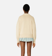 Cardigan Ami de Cœur boutonné en maille - Vanilla