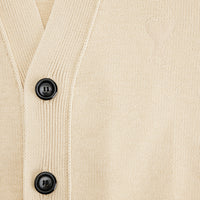 Cardigan Ami de Cœur boutonné en maille - Vanilla
