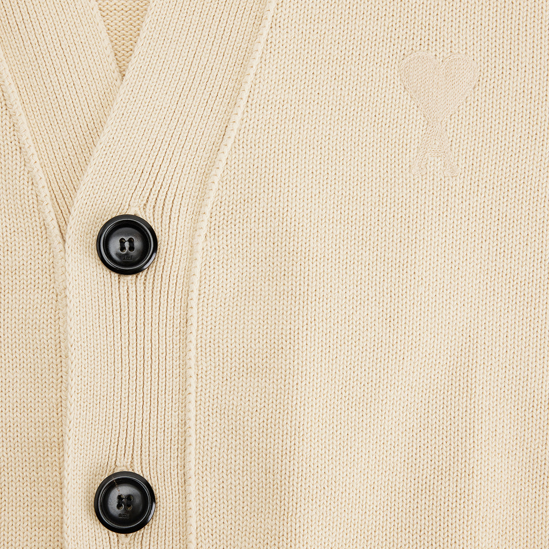 Cardigan Ami de Cœur boutonné en maille - Vanilla