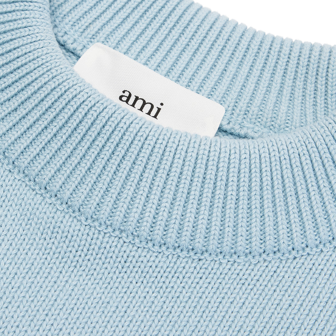 Pull Ami de Cœur à col rond en maille - Sky Blue