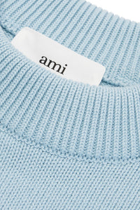 Pull Ami de Cœur à col rond en maille - Sky Blue