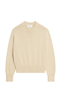 Pull Ami de Cœur à col rond en maille - Vanilla