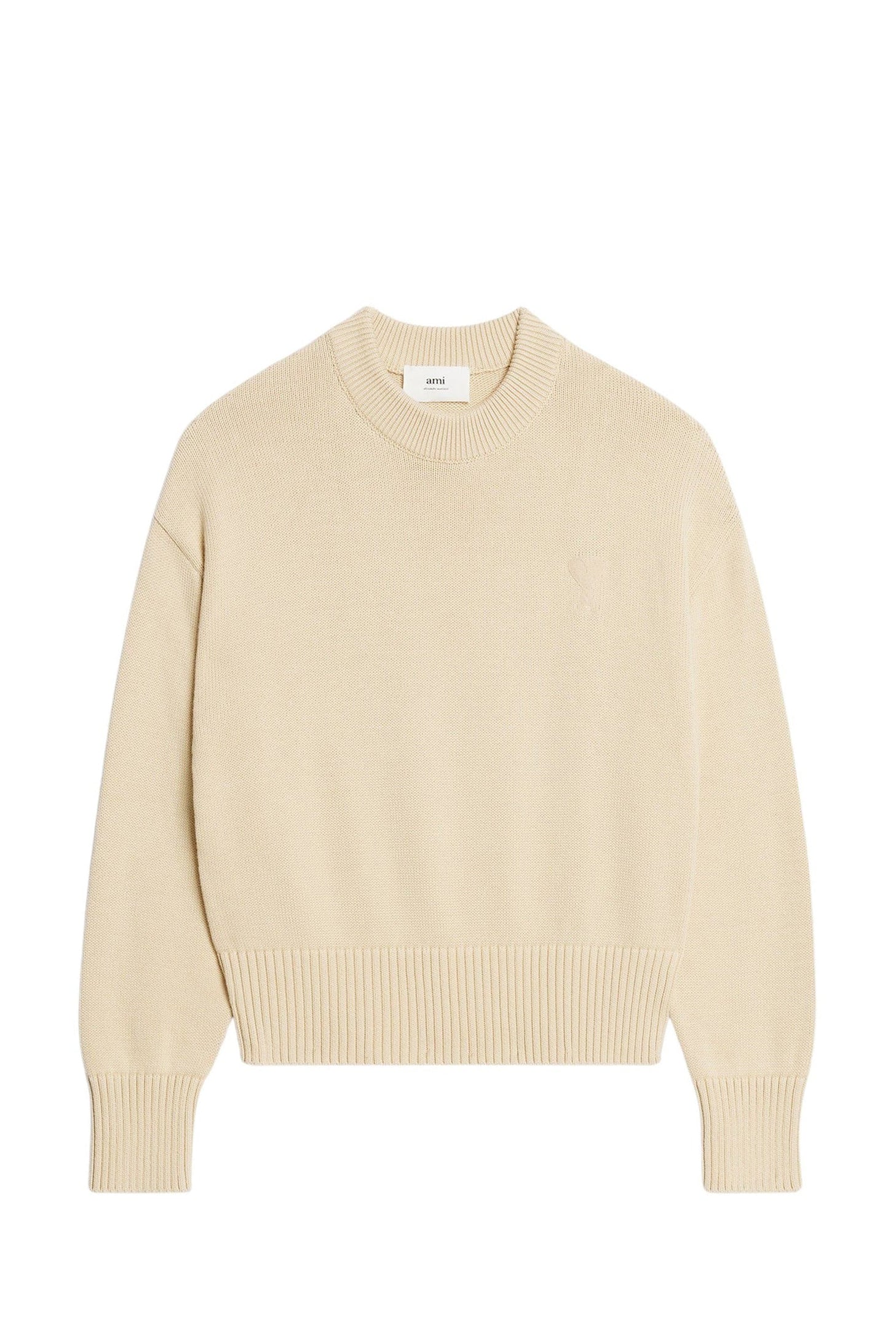 Pull Ami de Cœur à col rond en maille - Vanilla