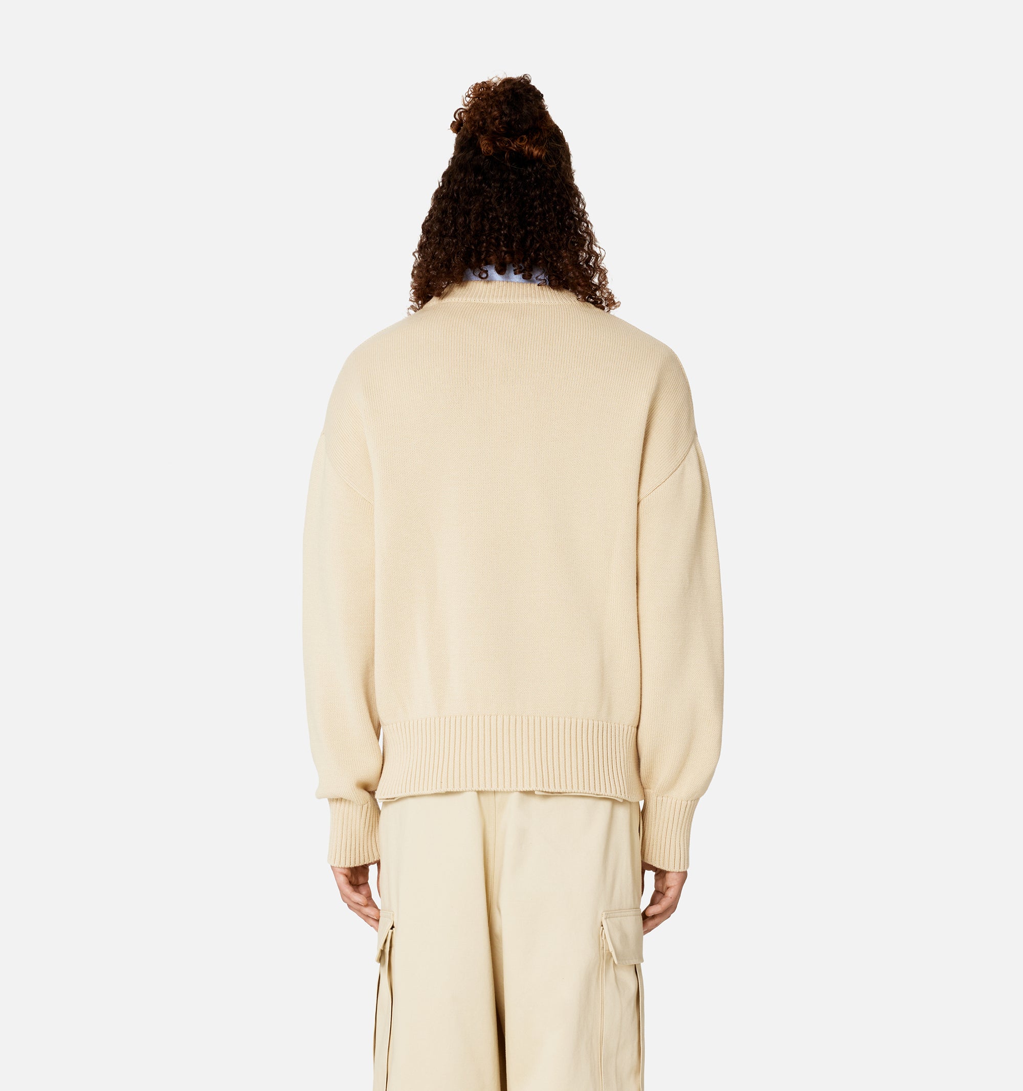 Pull Ami de Cœur à col rond en maille - Vanilla