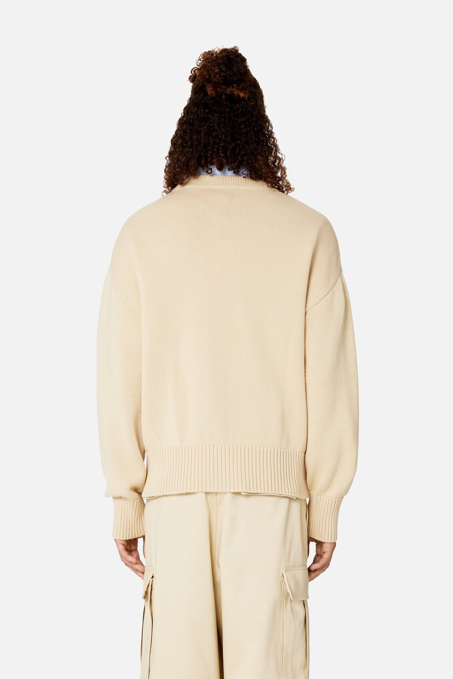 Pull Ami de Cœur à col rond en maille - Vanilla