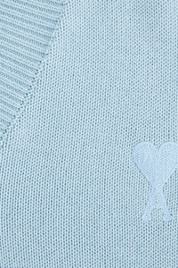 Pull Ami de Cœur à col V en maille - Sky Blue