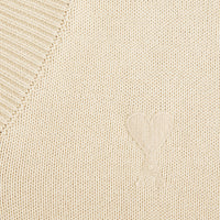 Pull Ami de Cœur à col V en maille - Vanilla