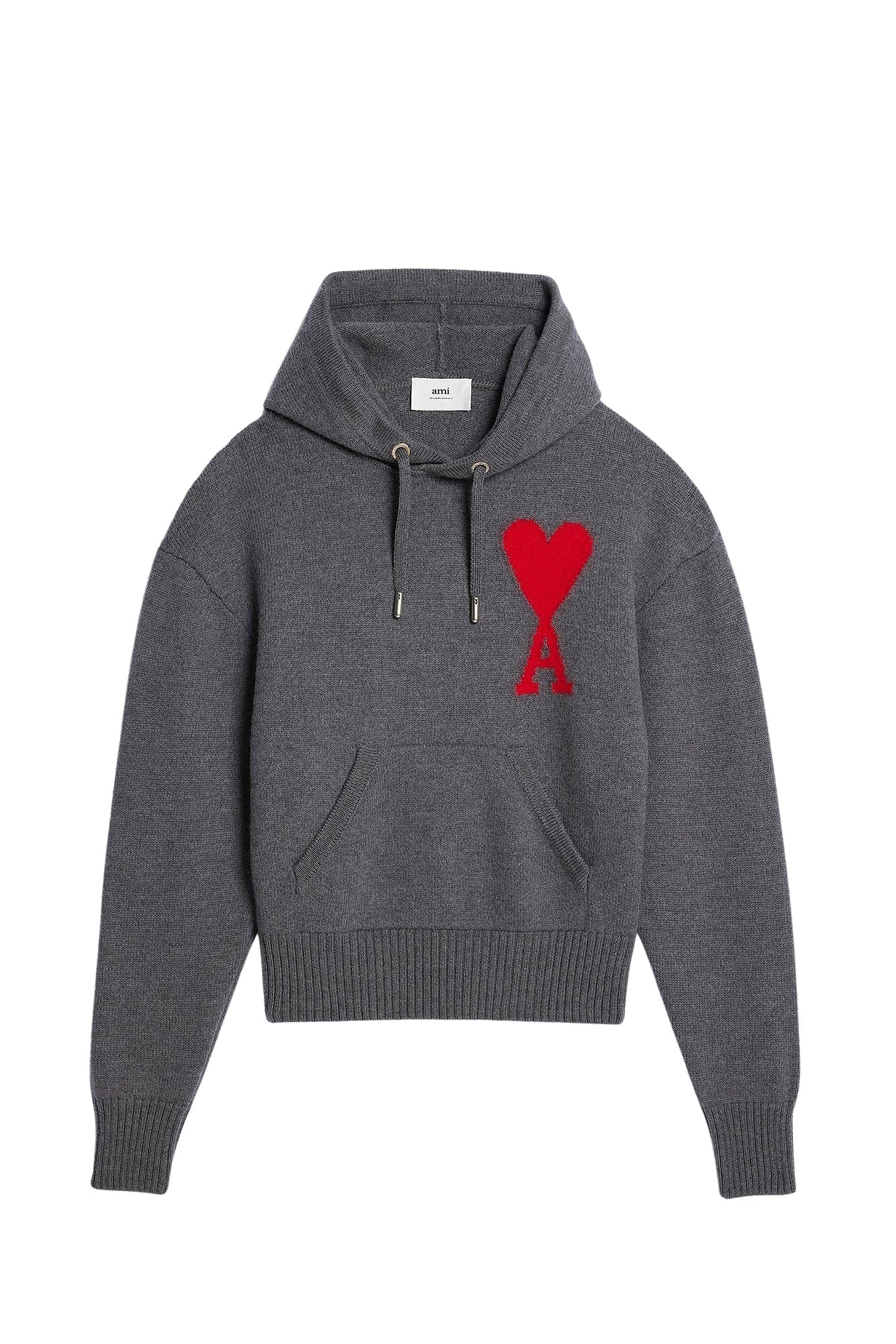Sweat à capuche Iconique ADC en laine - Heather Grey & Red