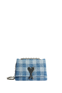 Petit sac à bandoulière Voulez-Vous à motif vichy - Bleached Blue