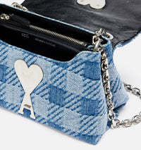 Petit sac à bandoulière Voulez-Vous à motif vichy - Bleached Blue