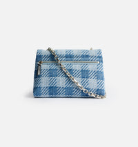 Petit sac à bandoulière Voulez-Vous à motif vichy - Bleached Blue