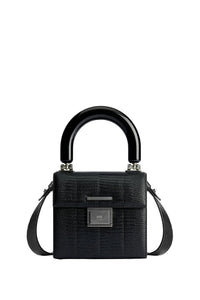 Petit sac à bandoulière Déjà-Vu en cuir - Black