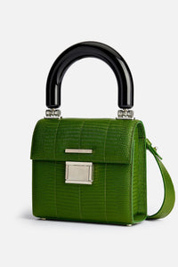 Petit sac à bandoulière Déjà-Vu en cuir - Evergreen