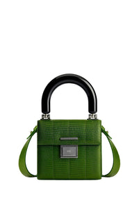 Petit sac à bandoulière Déjà-Vu en cuir - Evergreen