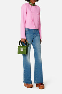 Petit sac à bandoulière Déjà-Vu en cuir - Evergreen