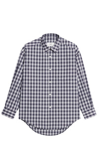 Chemise boxy à carreaux - Nautic Blue & White