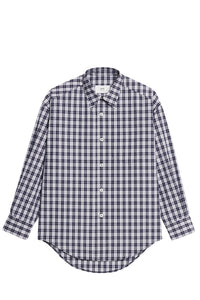 Chemise boxy à carreaux - Nautic Blue & Natural White