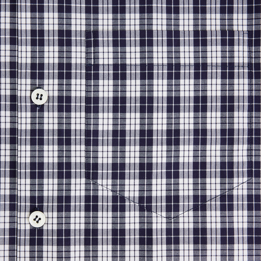 Chemise boxy à carreaux - Nautic Blue & Natural White