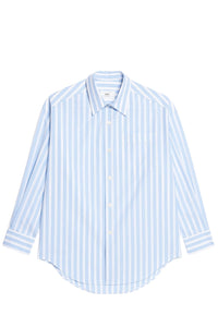 Chemise boxy à rayures - Sky Blue & Natural White