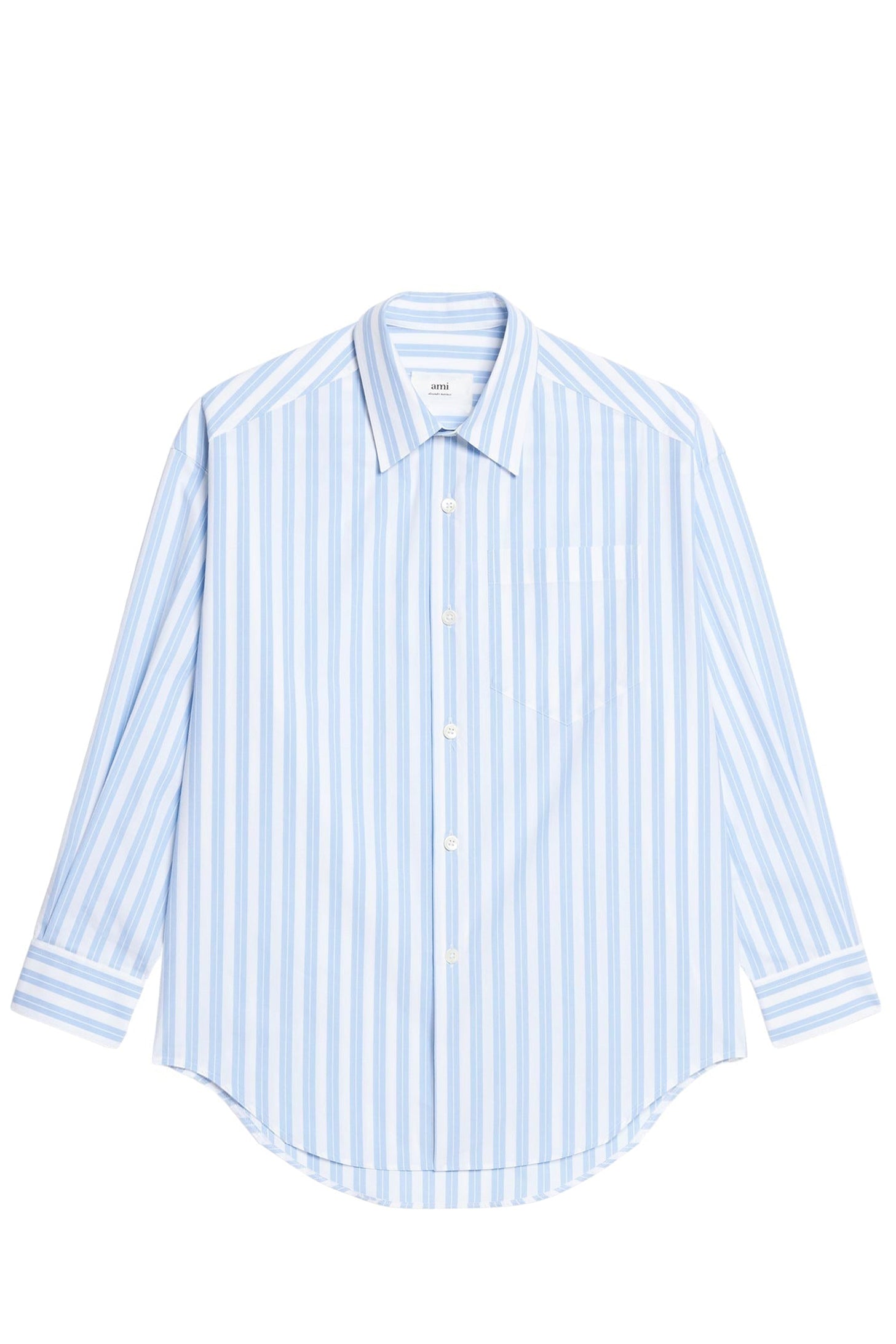 Chemise boxy à rayures - Sky Blue & Natural White