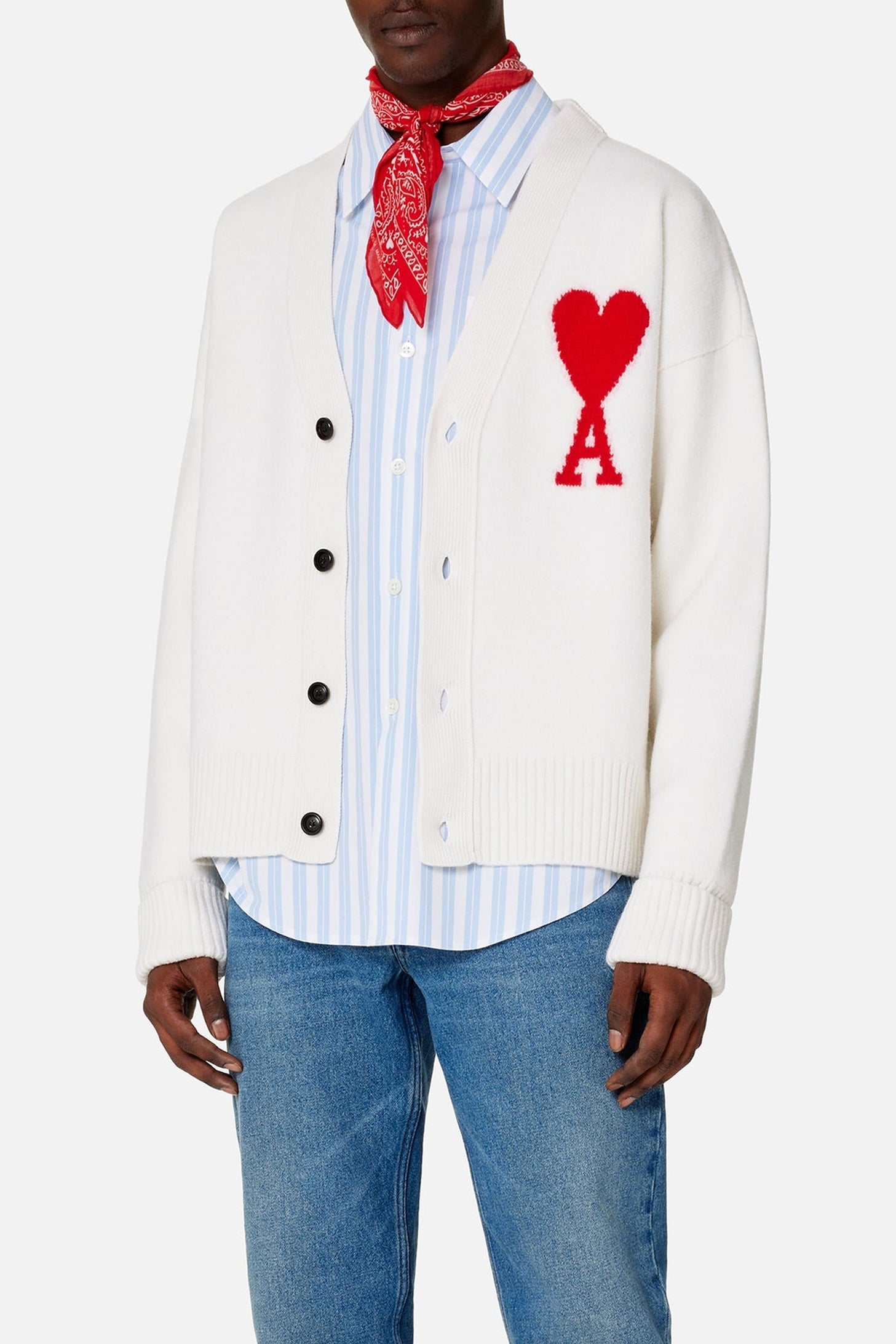 Chemise boxy à rayures - Sky Blue & Natural White