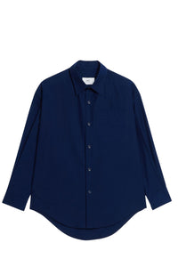 Chemise boxy à poignets boutonnés - Nautic Blue