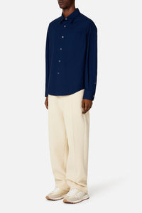 Chemise boxy à poignets boutonnés - Nautic Blue