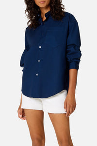 Chemise boxy à poignets boutonnés - Nautic Blue