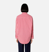 Chemise boxy à carreaux - Scarlet Red & Natural White