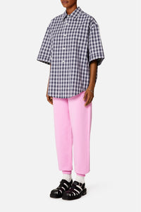 Chemise boxy à manches courtes - Nautic Blue & Natural White
